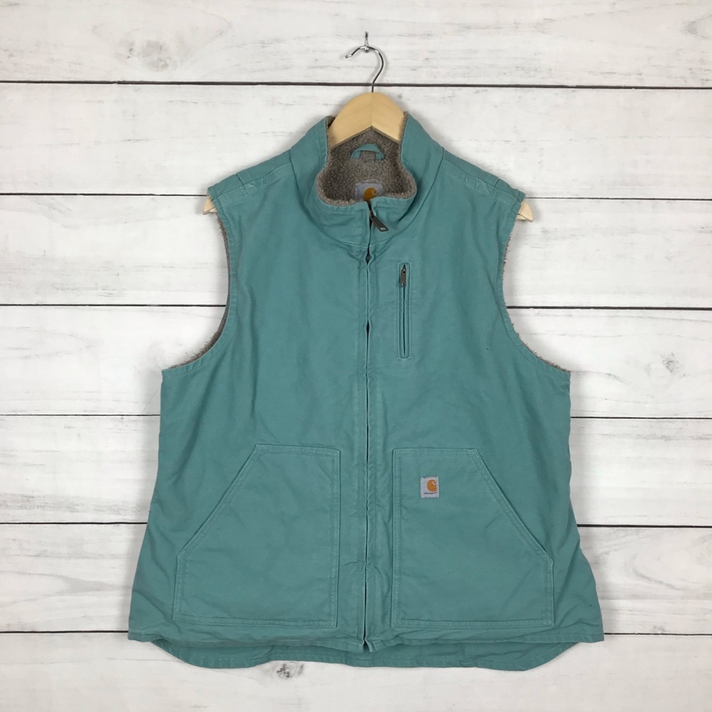 Vintage Carhartt Sherpa Lined Vest Jacket